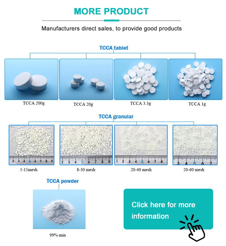 Trichloroisocyanuric Acid TCCA 90% Chlorine Tablets for Swimming Pool Disinfectant