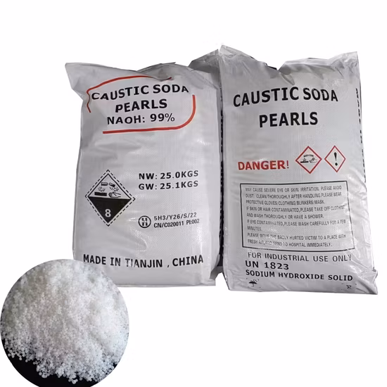 Perle di soda caustica di alta qualità 99% (perle di idrossido di sodio 99%)