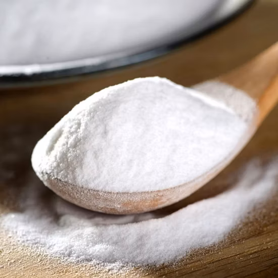 Polvere di carbonato di sodio bianco